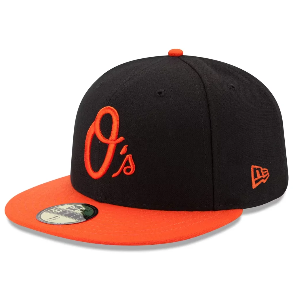 Baltimore Orioles New Era Alternate Authentic Collection On Field 59FIFTY Performance Fitted Hat - Black/Orange – Photo 1 of 5