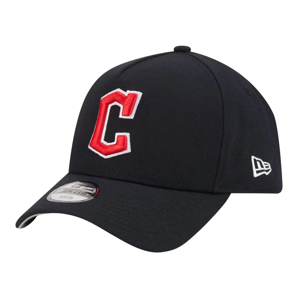 Cleveland Guardians New Era Youth 9FORTY A-Frame Adjustable Hat - Navy – Photo 1 of 6