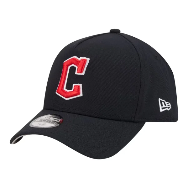 Cleveland Guardians New Era Youth 9FORTY A-Frame Adjustable Hat - Navy
