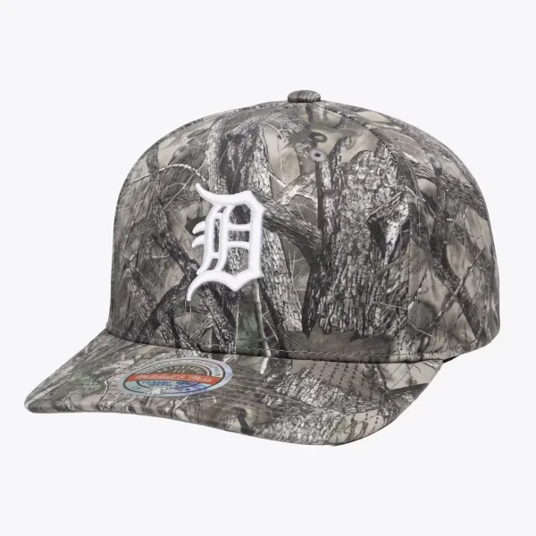Detroit Tigers Mitchell & Ness Timber Trail Snapback Hat - Camo