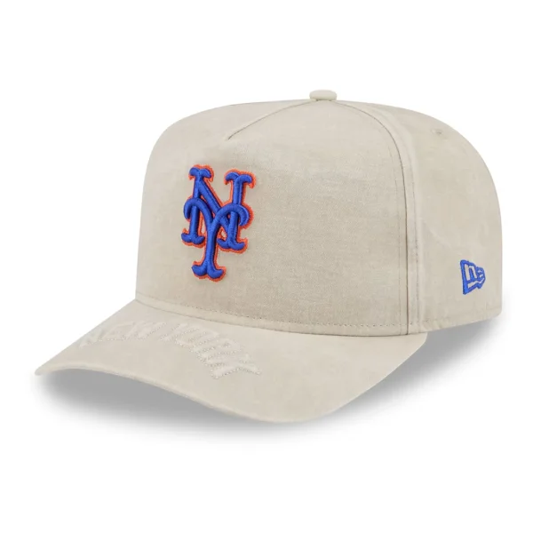 New York Mets New Era Neutral 9FIFTY A-Frame Snapback Hat - Tan