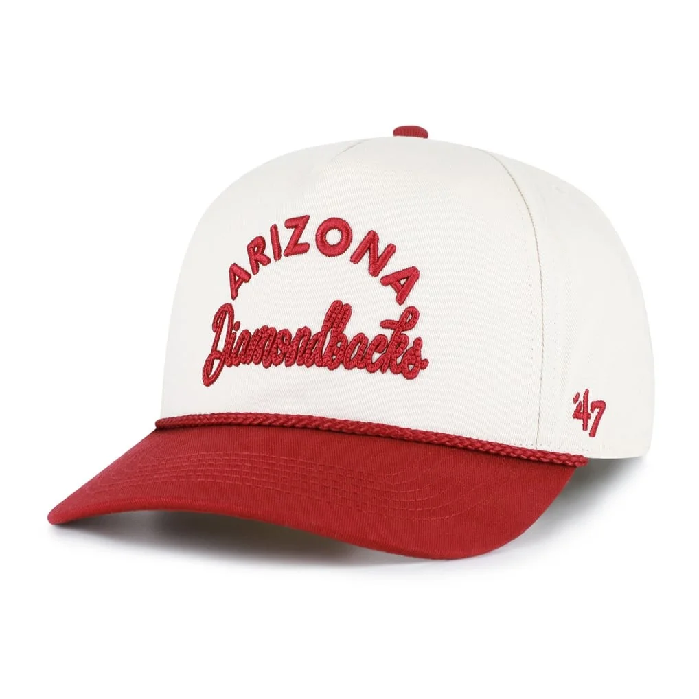 Arizona Diamondbacks '47 Unisex Rope Script Hitch Adjustable Hat - Natural/Red – Photo 1 of 3