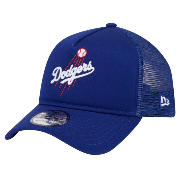 Los Angeles Dodgers New Era 9FORTY A-Frame Trucker Adjustable Hat - Royal