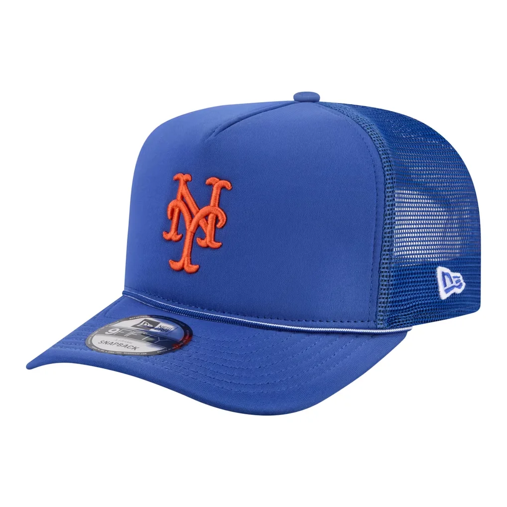 New York Mets New Era Worn A-Frame 9FIFTY Trucker Snapback Hat - Royal – Photo 1 of 5