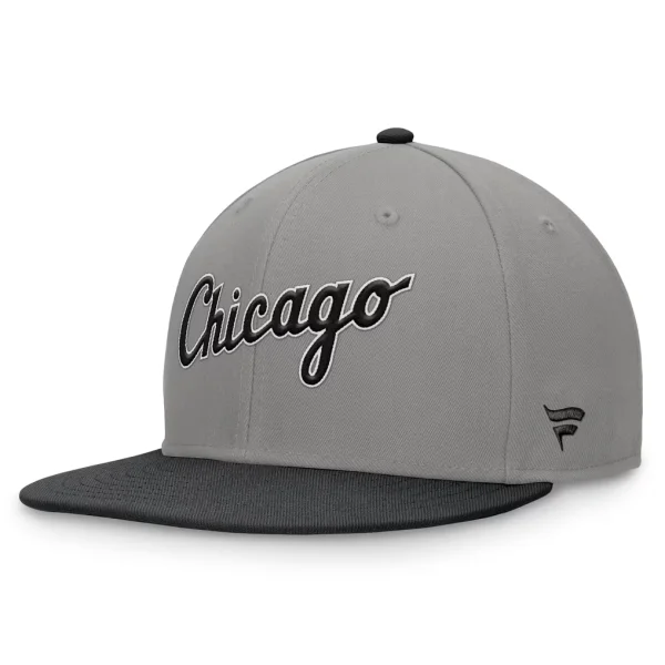 Chicago White Sox Fanatics Fundamental Two-Tone Fitted Hat - Gray