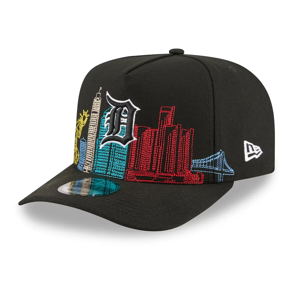Detroit Tigers New Era 9FIFTY Night City Skyline A-Frame Snapback Hat - Black – Photo 1 of 5