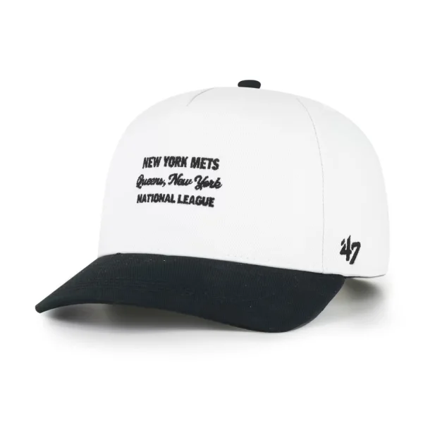 New York Mets '47 Contemporary Two-Tone Hitch Adjustable Hat - White/Black