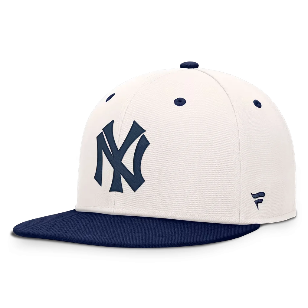 New York Yankees Fanatics Heritage Ballpark Snapback Hat - Cream/Navy – Photo 1 of 4
