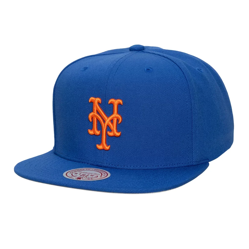New York Mets Mitchell & Ness Side Logo Snapback Hat - Royal – Photo 1 of 4