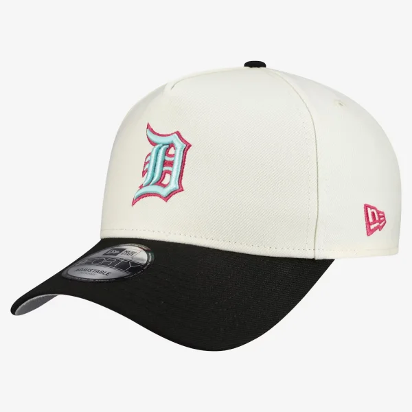 Detroit Tigers New Era Stadium Chrome 9FORTY A-Frame Adjustable Hat - Cream