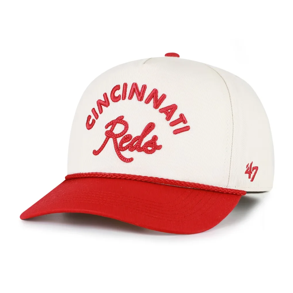 Cincinnati Reds '47 Unisex Rope Script Hitch Adjustable Hat - Natural/Red – Photo 1 of 3