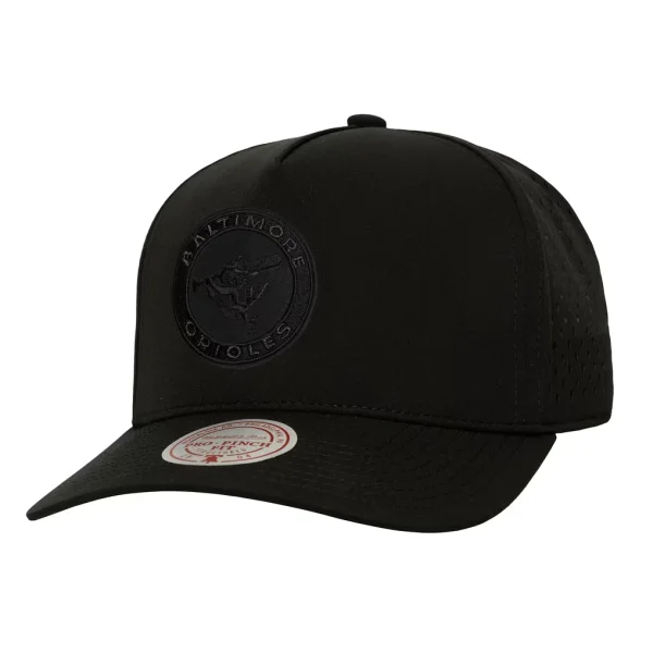 Baltimore Orioles Mitchell & Ness Perfect Icon Pro Pinch Snapback Hat - Black