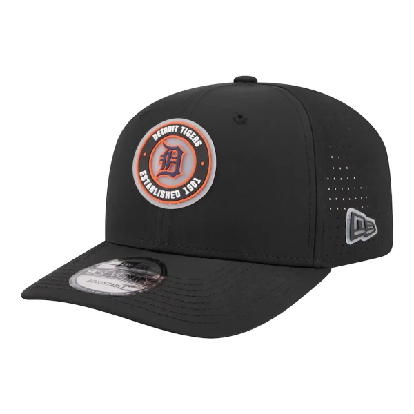 Detroit Tigers New Era Circle 9SEVENTY Adjustable Hat - Black