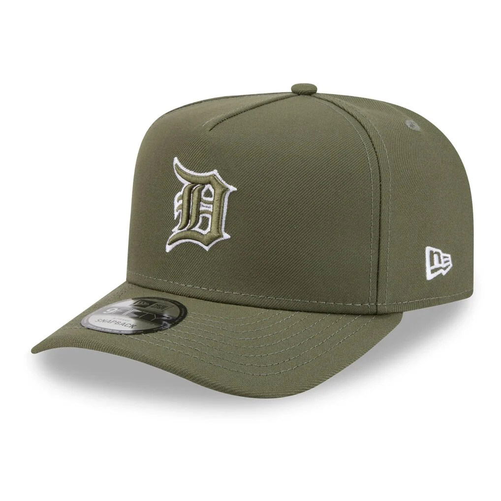 Detroit Tigers New Era Evergreen A-Frame 9FIFTY Snapback Hat - Olive – Photo 1 of 6