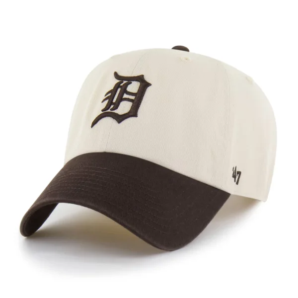 Detroit Tigers '47 Unisex Two-Tone Fashion Clean Up Adjustable Hat - Natural/Brown