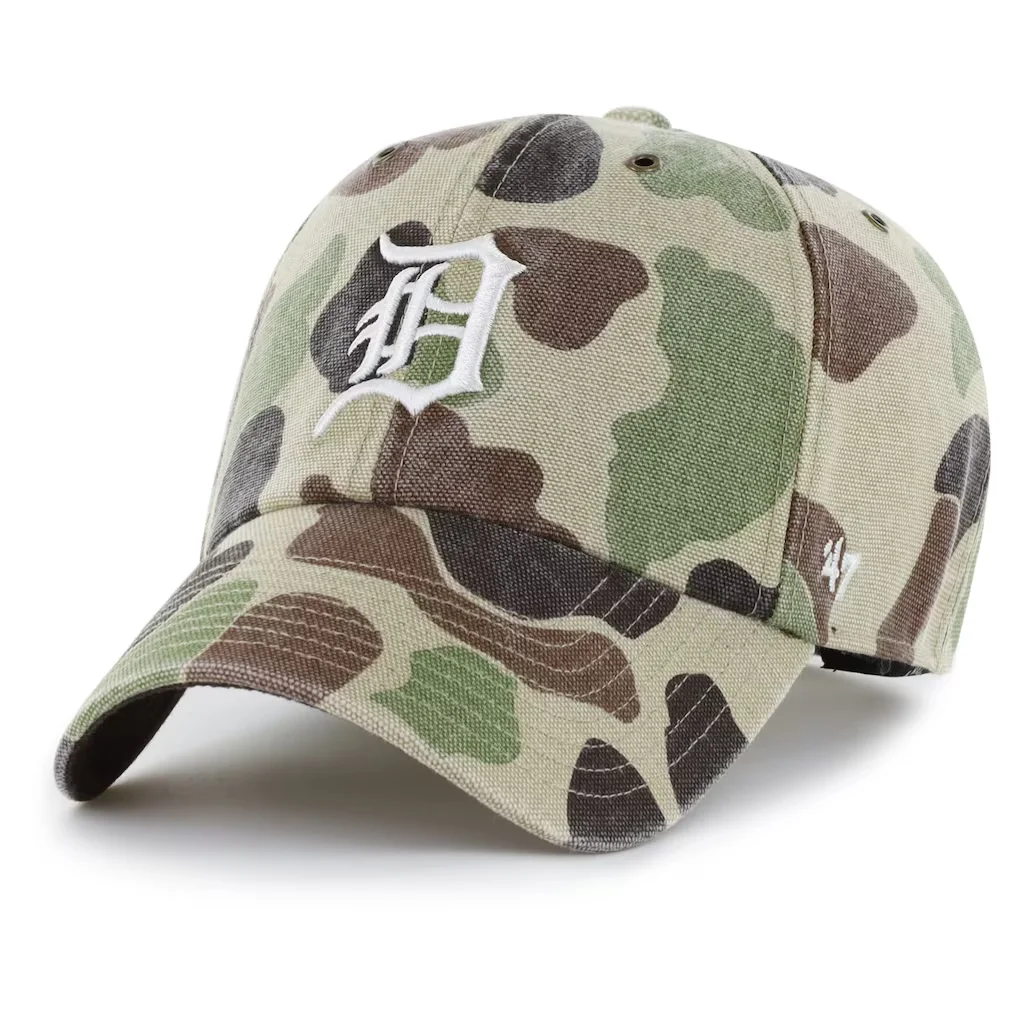 Detroit Tigers Carhartt x '47 Duck Clean Up Adjustable Hat - Camo – Photo 1 of 4