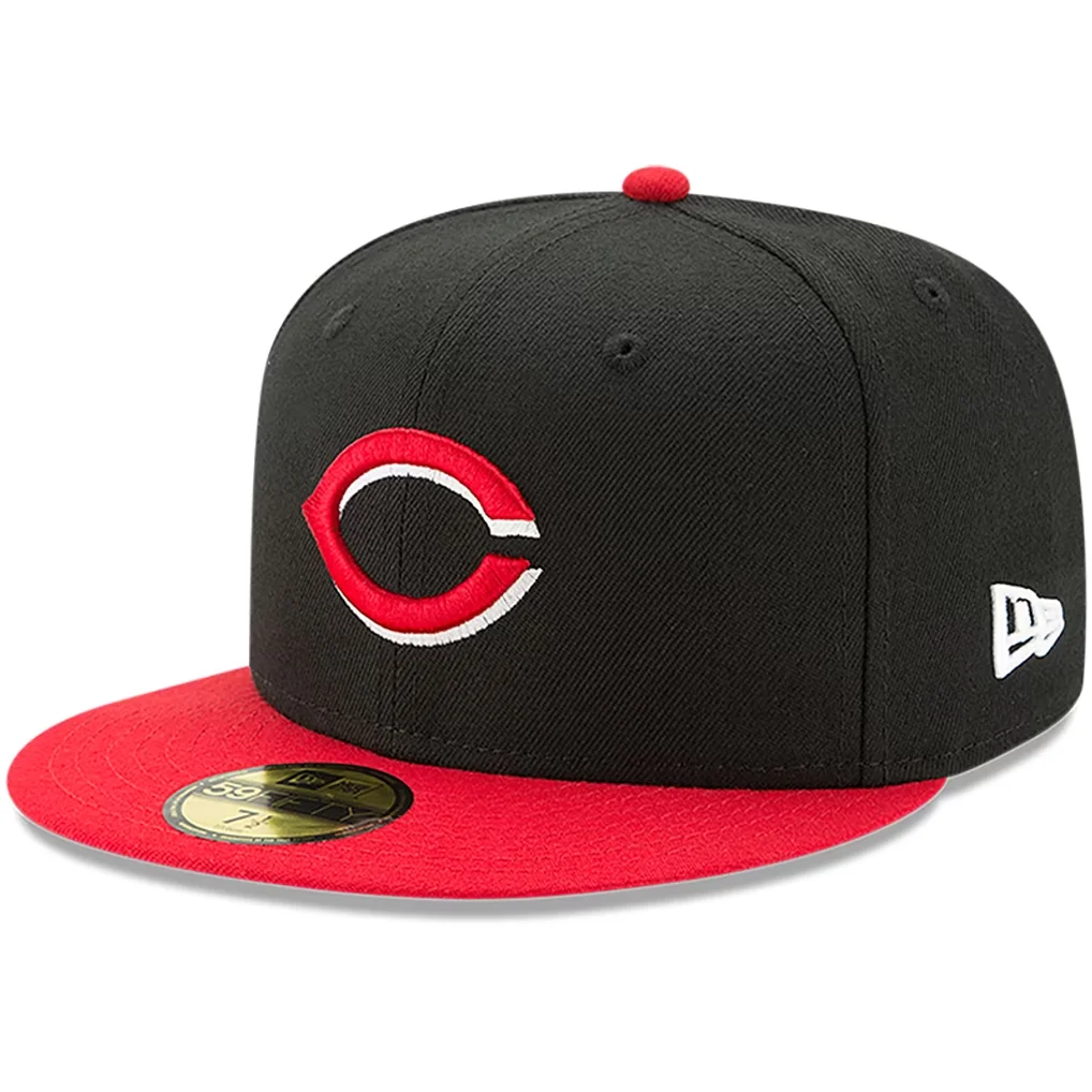 Cincinnati Reds New Era Alternate Authentic Collection On-Field 59FIFTY Fitted Hat - Black/Red – Photo 1 of 6