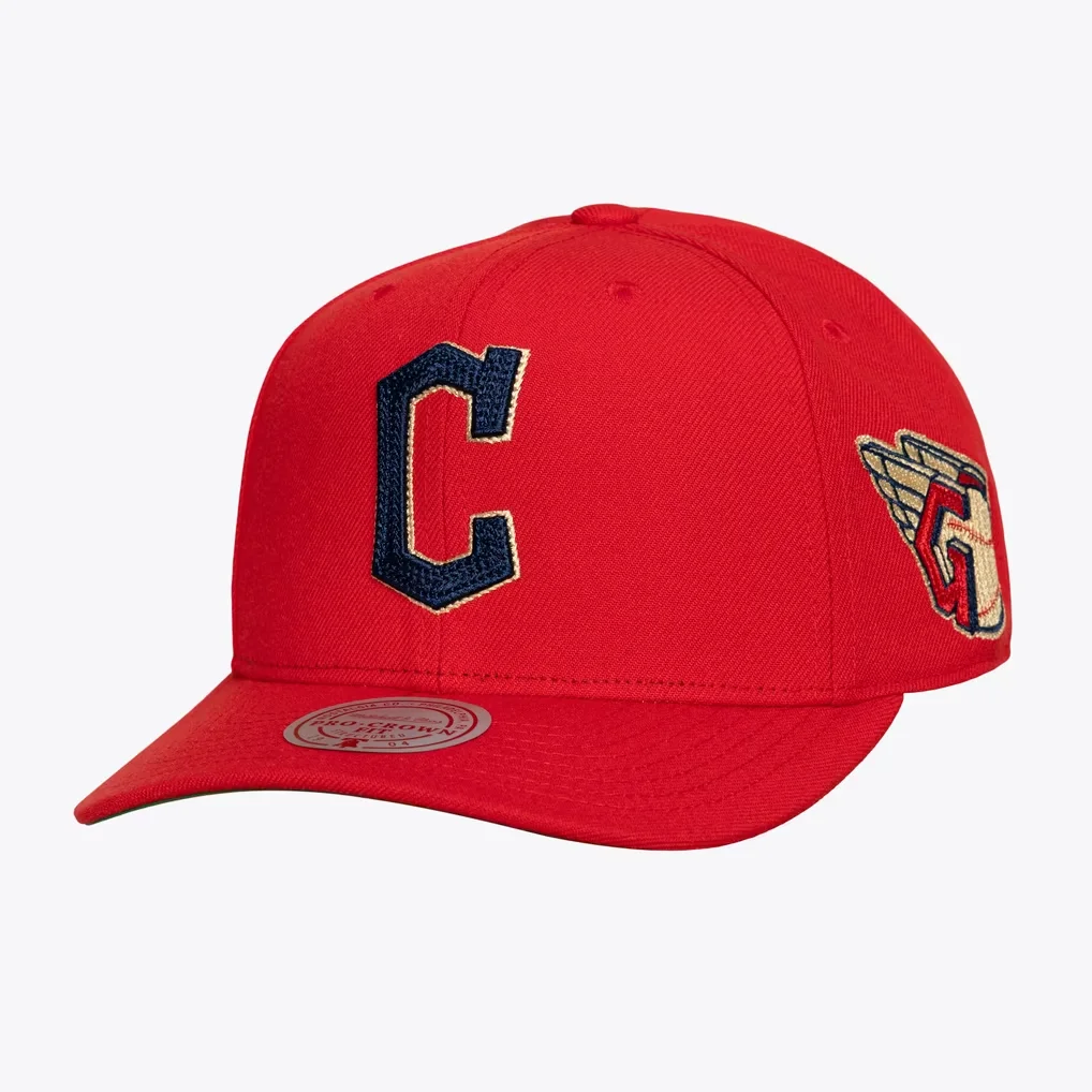 Cleveland Guardians Mitchell & Ness Secondary Pro Snapback Hat - Red – Photo 1 of 6