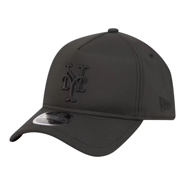 New York Mets New Era Injection Apex 9FORTY Adjustable Hat - Black