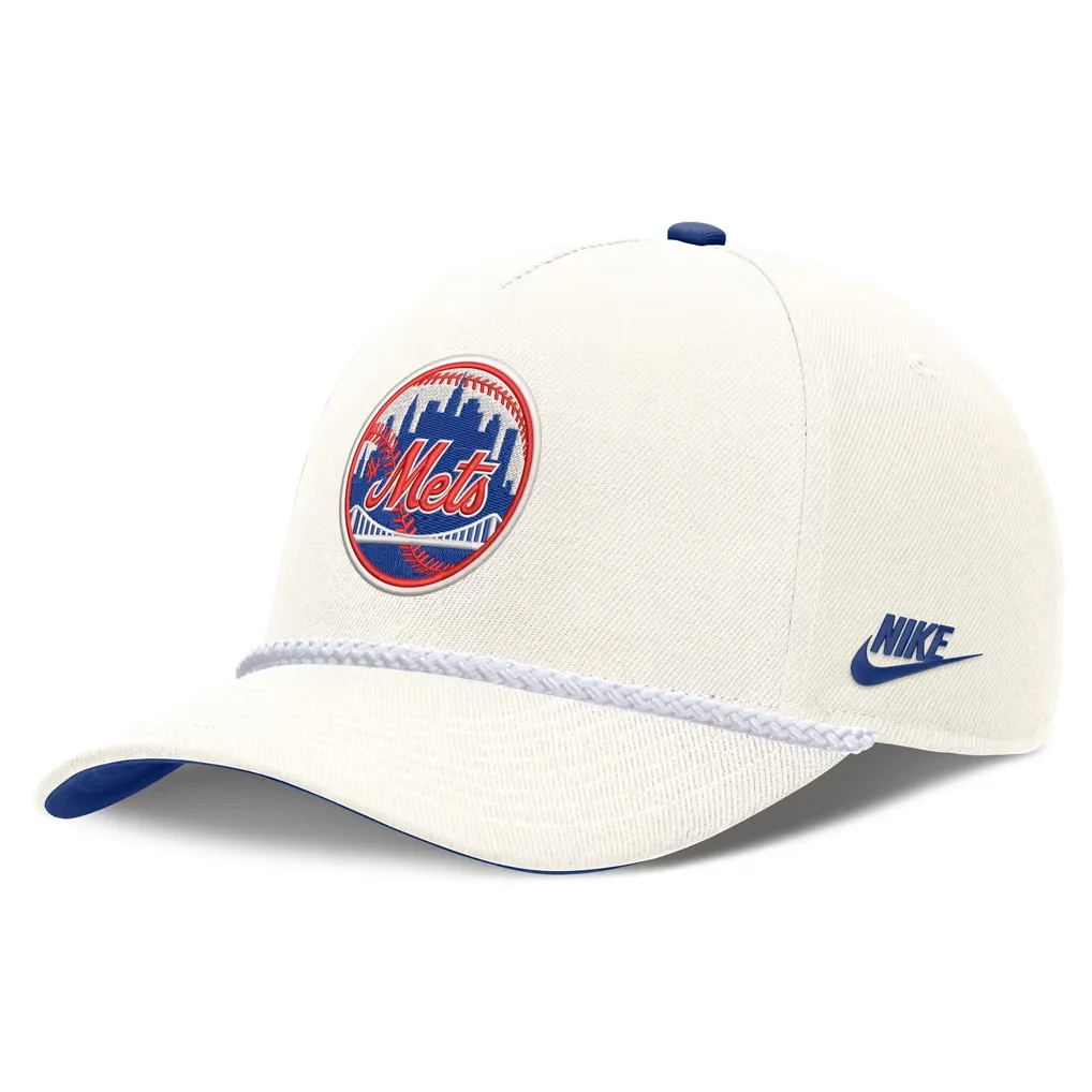 New York Mets Nike Cooperstown Rise Adjustable Hat - Cream – Photo 1 of 5