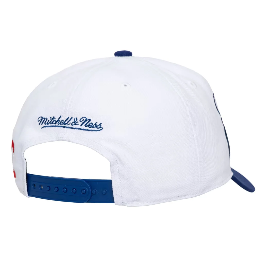 Chicago Cubs Mitchell & Ness Unisex XL Script Pro Crown Adjustable Hat - White/Royal – Photo 1 of 2