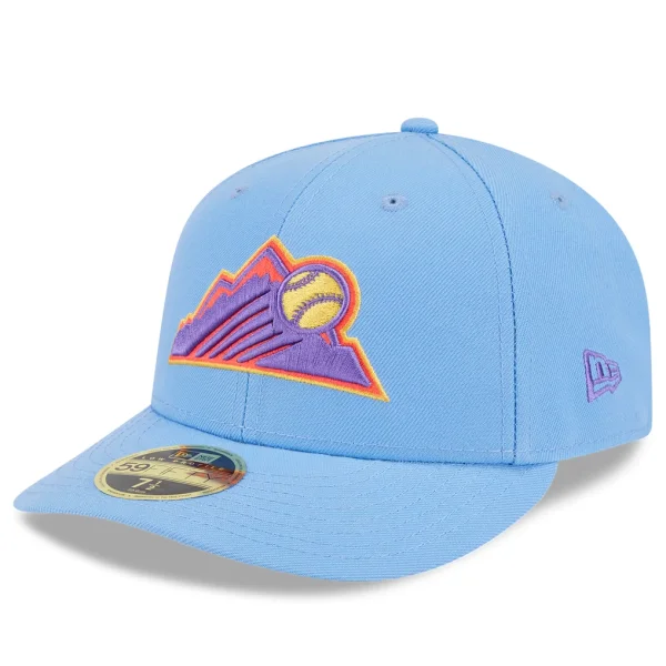 Colorado Rockies New Era 2025 City Connect Low Profile 59FIFTY Fitted Hat - Light Blue
