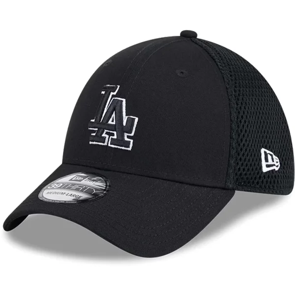 Los Angeles Dodgers New Era Neo 39THIRTY Flex Hat - Black/White