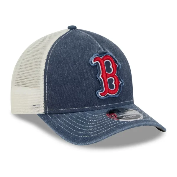 Boston Red Sox New Era Fan 9FORTY A-Frame Trucker Adjustable Hat - Navy