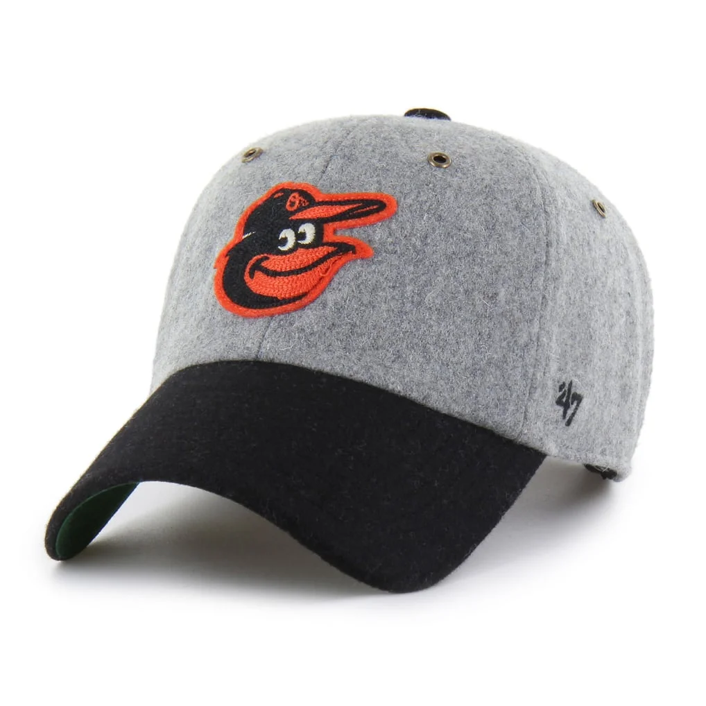 Baltimore Orioles '47 Golden Age Wool Clean Up Adjustable Hat - Gray – Photo 1 of 2