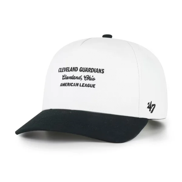 Cleveland Guardians '47 Contemporary Two-Tone Hitch Adjustable Hat - White/Black