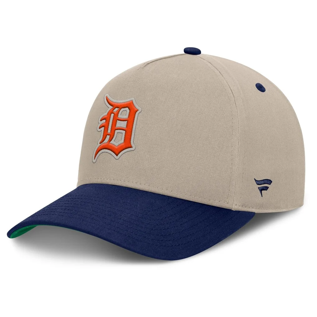 Detroit Tigers Fanatics Veteran A-Frame Adjustable Hat - Khaki/Navy – Photo 1 of 5