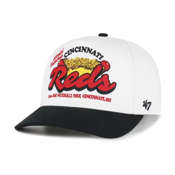 Cincinnati Reds '47 Glizzy Collection Hitch Adjustable Hat - White/Black
