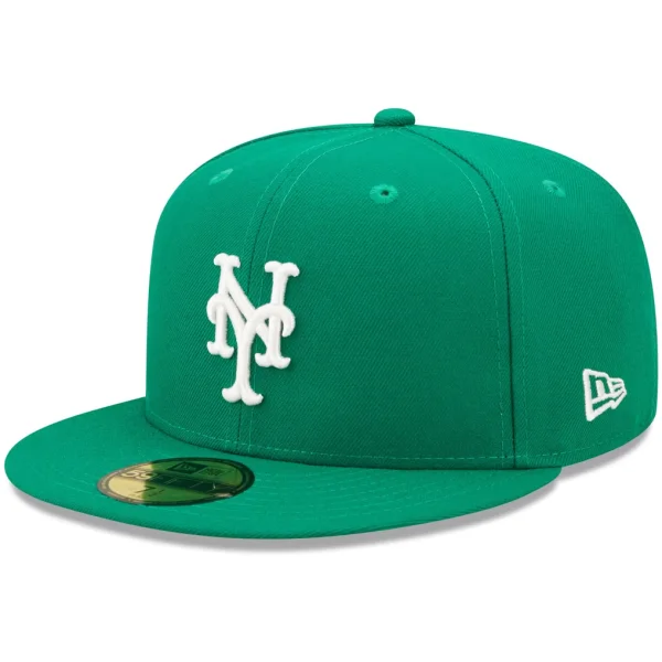 New York Mets New Era White Logo 59FIFTY Fitted Hat - Kelly Green