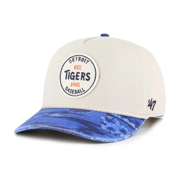 Detroit Tigers '47 Fiji Rope Hitch Adjustable Hat - Cream/Navy