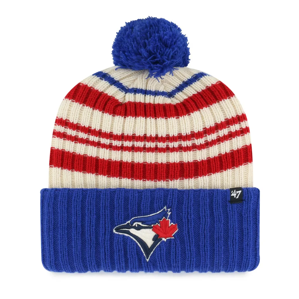 Toronto Blue Jays '47 Youth Snow Fort Cuffed Knit Hat with Pom - Royal – Photo 1 of 2