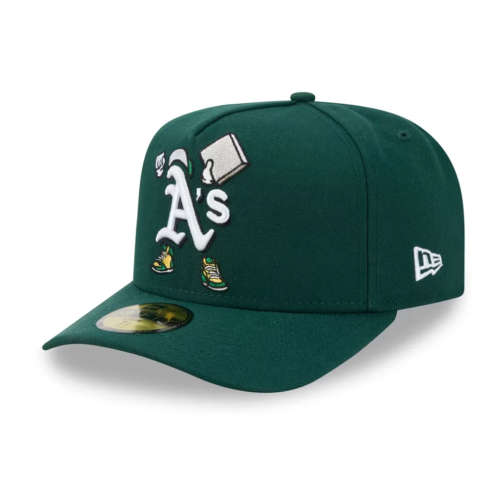 Athletics New Era Cartoon A-Frame 59FIFTY Fitted Hat - Dark Green – Photo 1 of 5