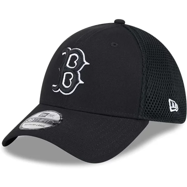 Boston Red Sox New Era Neo 39THIRTY Flex Hat - Black/White