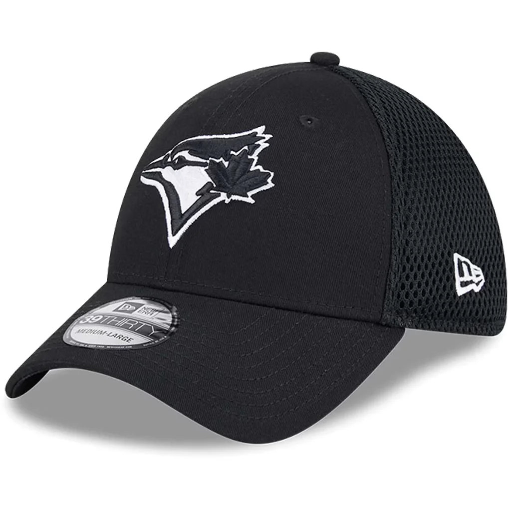 Toronto Blue Jays New Era Neo 39THIRTY Flex Hat - Black/White – Photo 1 of 5