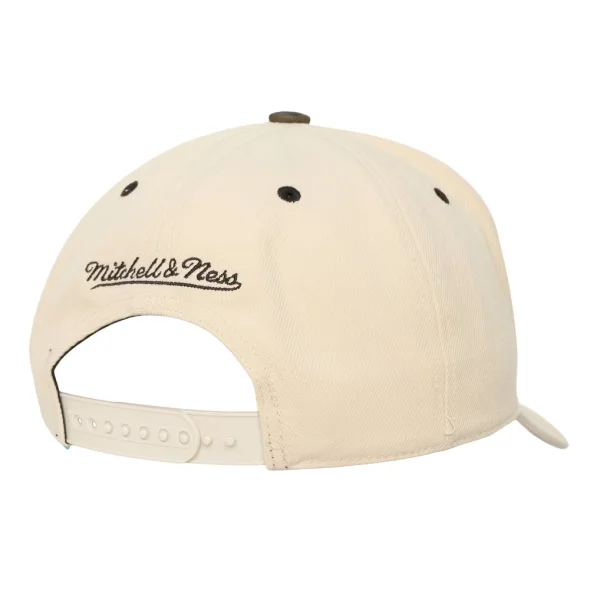 New York Yankees Mitchell & Ness Unisex Camo Logo Pro Crown Snapback Hat - Cream