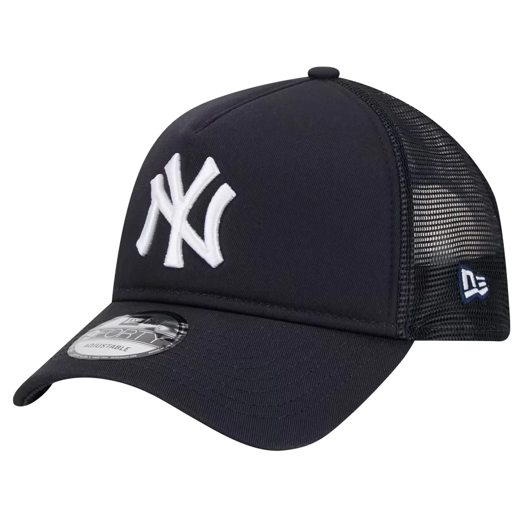 New York Yankees New Era 9FORTY A-Frame Trucker Adjustable Hat - Navy – Photo 1 of 5