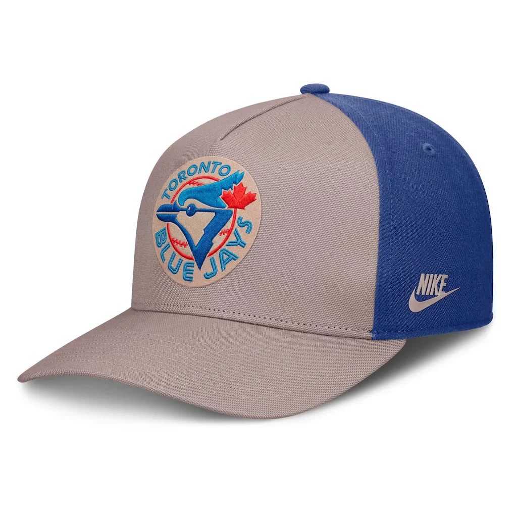 Toronto Blue Jays Nike Cooperstown Rise A-Frame Adjustable Hat - Light Brown/Royal – Photo 1 of 4