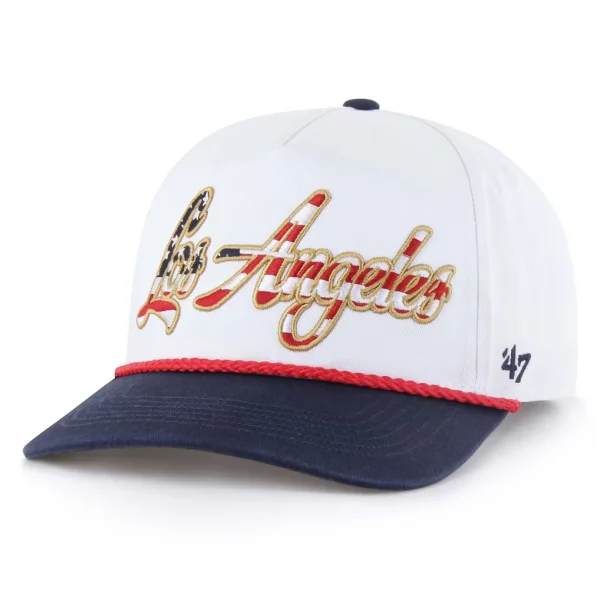 Los Angeles Dodgers '47 Patriotic Overhand Hitch Adjustable Hat - White
