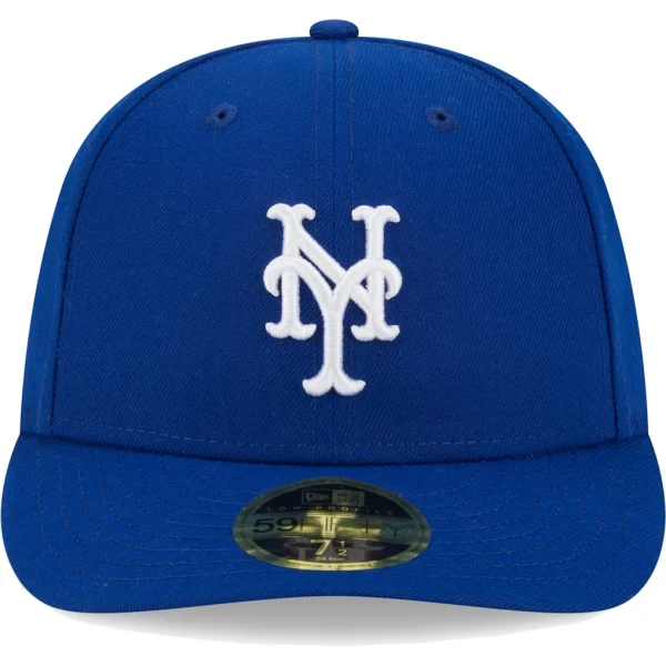 New York Mets New Era White Logo Low Profile 59FIFTY Fitted Hat - Royal